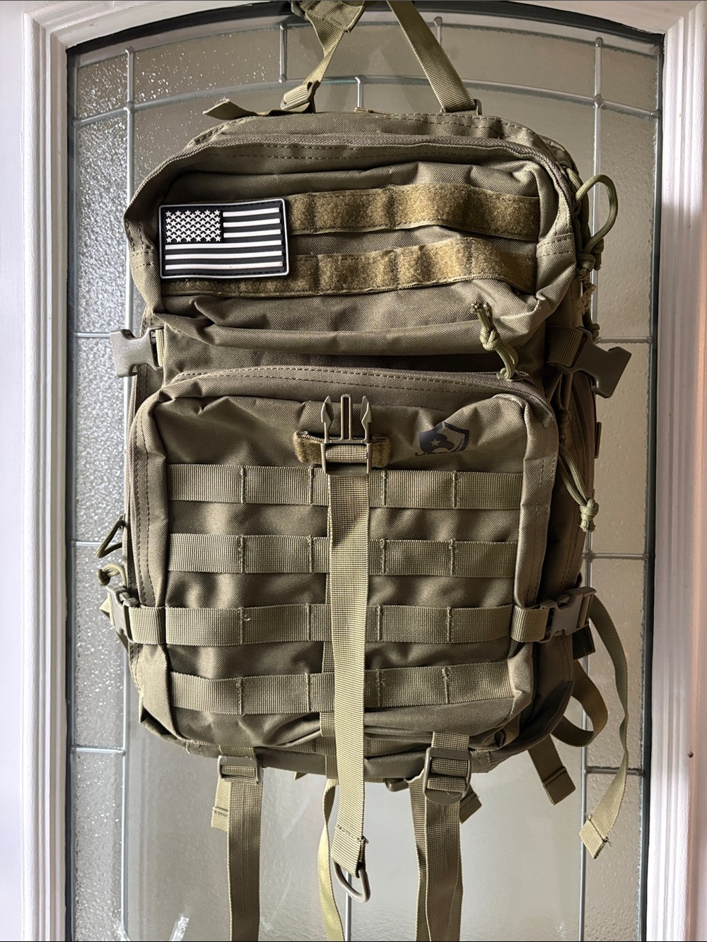 Tactical MOLLE Backpack for Men in Olive Drab